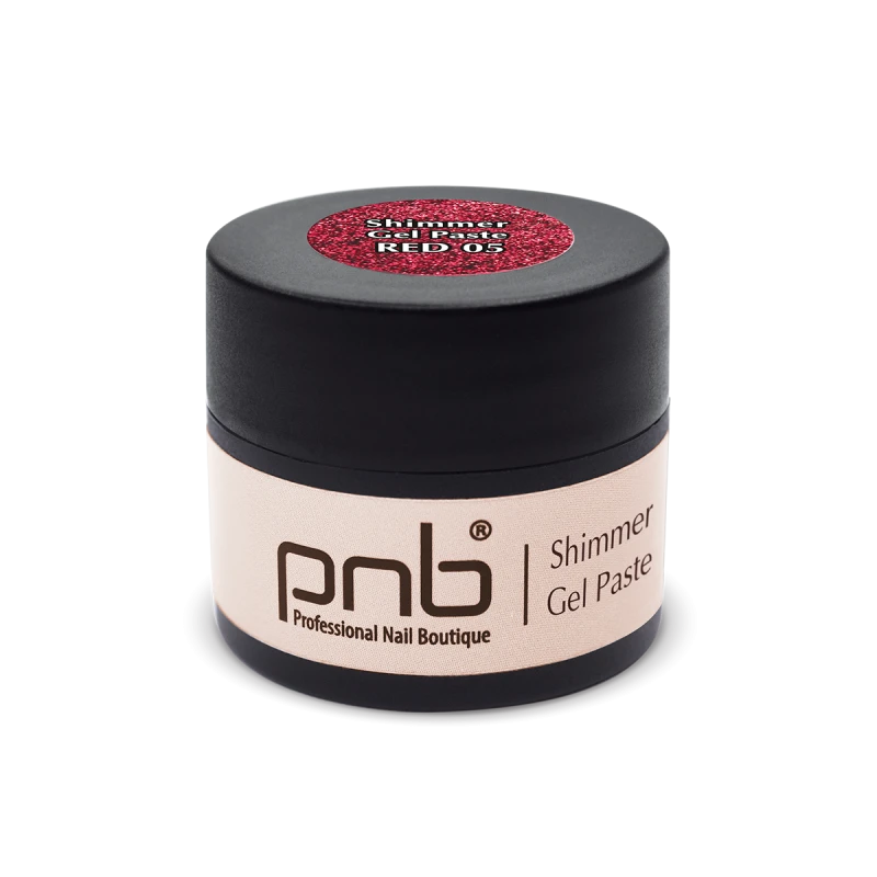 Shimmer Gel Paste / Гель паста з шиммером PNB 05 червона