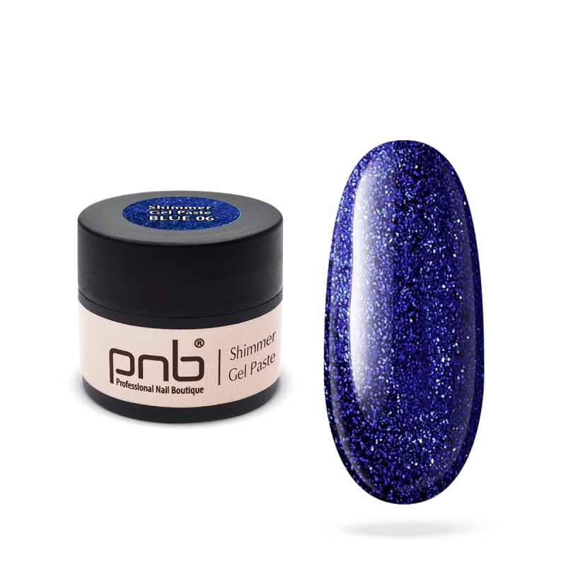 Shimmer Gel Paste / Гель паста с шіммером PNB 06 синя