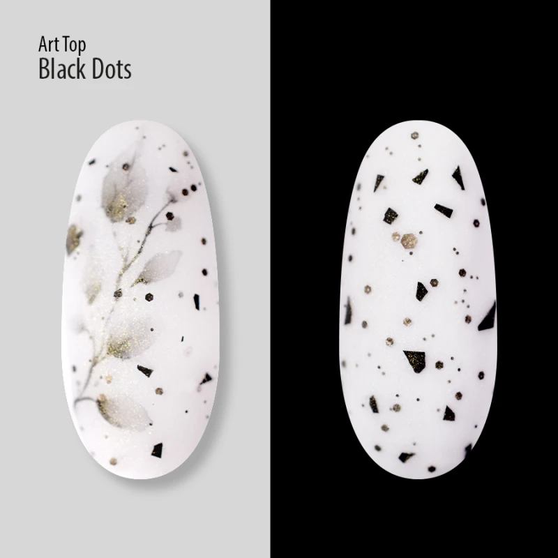 Art Top PNB, Black Dots, Matte, No wipe, 8 ml