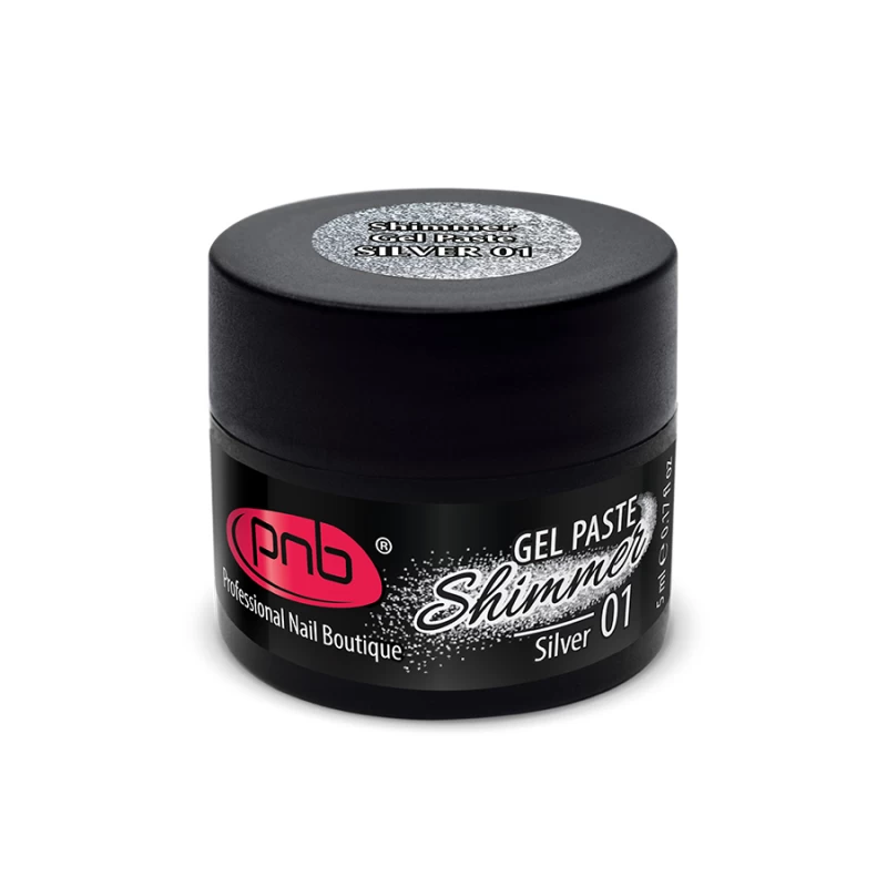 Shimmer Gel Paste / Гель паста з шиммером PNB 01 срібло