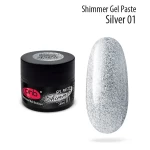 Shimmer Gel Paste / Гель паста з шиммером PNB 01 срібло