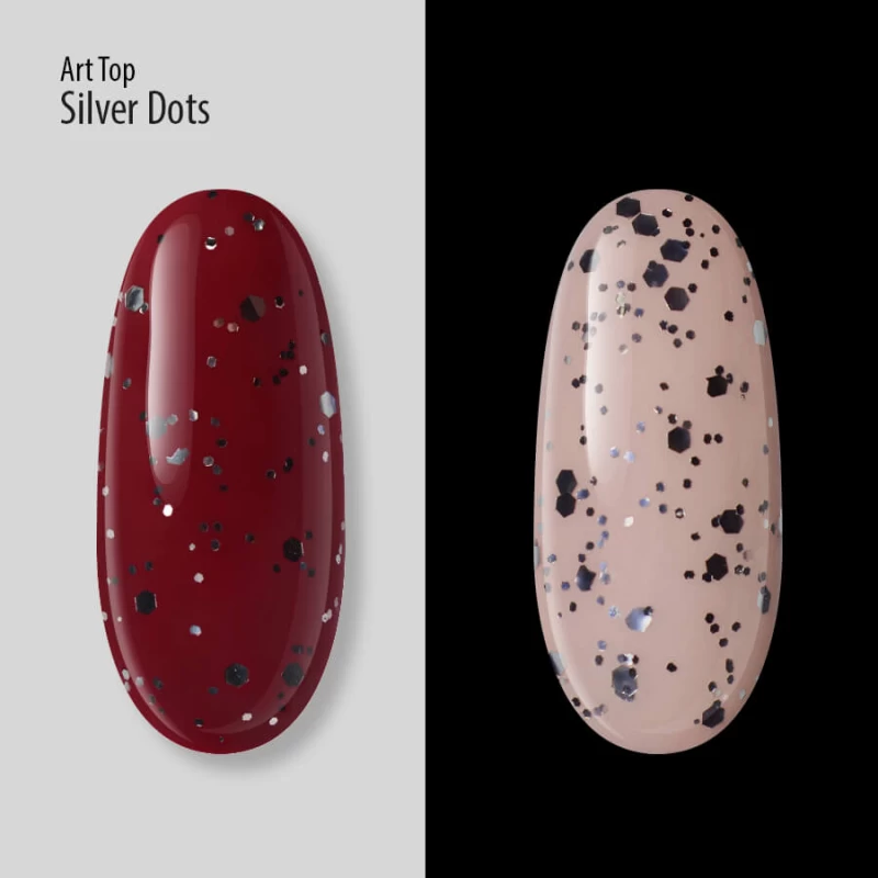 Art Top PNB, Silver Dots, No Wipe, 8 ml