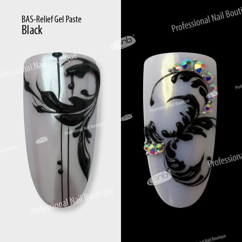Гель паста PNB барельєф / UV / LED Gel Paste Bas-Relief (чорна), 5 мл