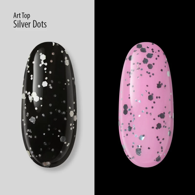 Art Top PNB, Silver Dots, No Wipe, 8 ml