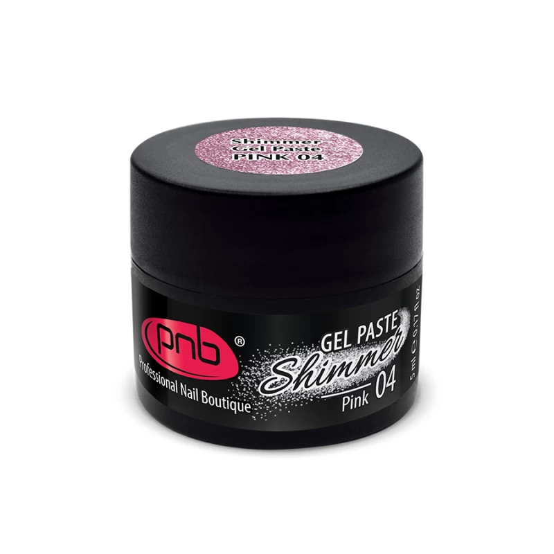 Shimmer Gel Paste / Гель паста з шиммером PNB 04 рожевий металік