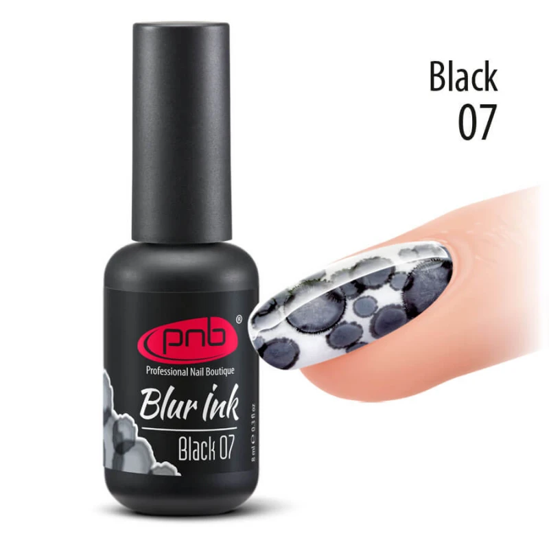 Акварельні краплі чорнила Blur 07 чорні
