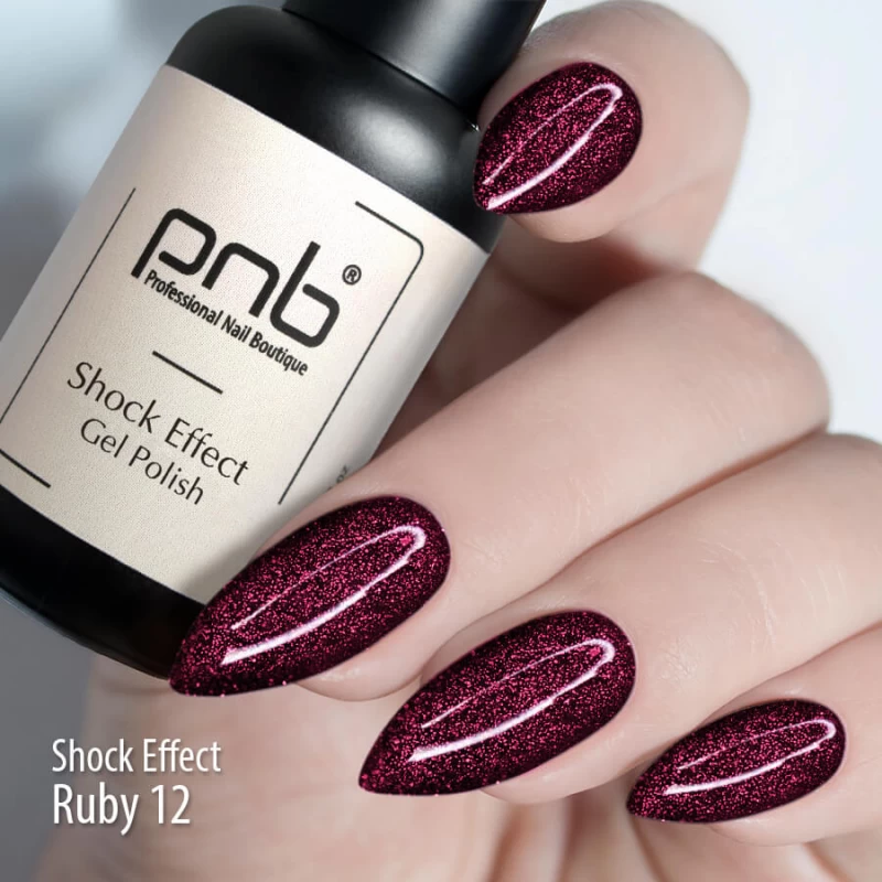 Гель лак PNB Shock Effect, Ruby 12