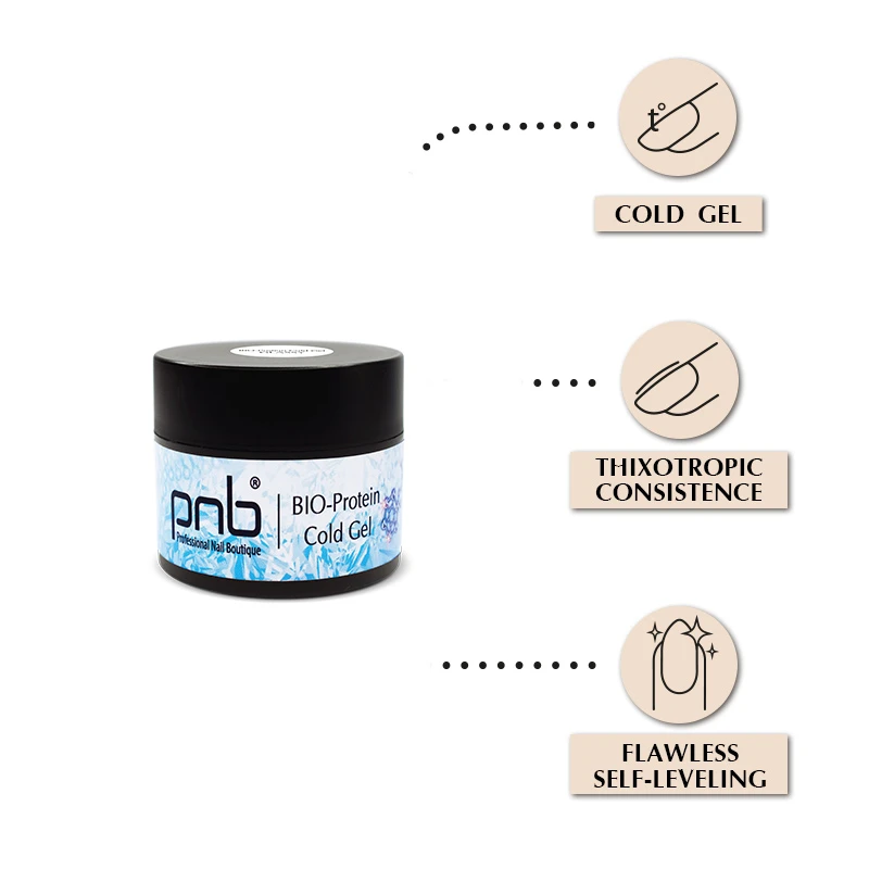 Холодный гель для ногтей с протеином / UV/LED BIO-Protein Cold Gel, 15 ml