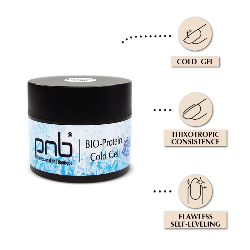 Холодний гель для нігтів з протеїном / UV/LED BIO-Protein Cold Gel, 50 ml