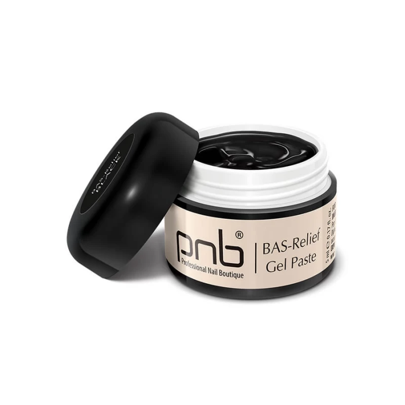 Гель паста PNB барельєф / UV / LED Gel Paste Bas-Relief (чорна), 5 мл