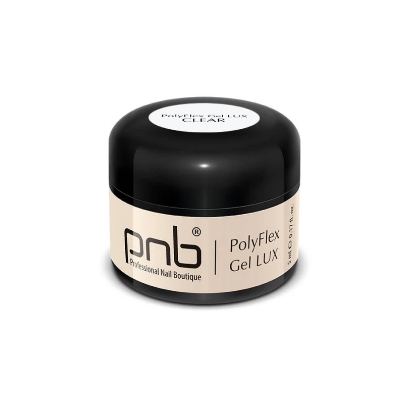 Поліфлекс гель прозорий /UV/LED PolyFlex Gel LUX, Clear 5 ml	