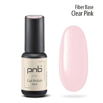 База с нейлоновыми волокнами Fiber Base PNB, прозрачно-розовая, 4 мл База с нейлоновыми волокнами Fiber Base PNB, прозрачно-розовая, 4 мл