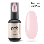 База з нейлоновими волокнами Fiber Base PNB, прозоро-рожева, 8 мл