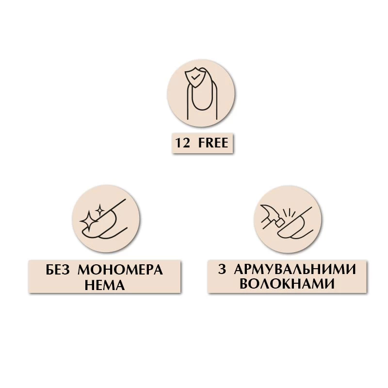 Восстанавливающая база с нейлоновыми волокнами Revital Fiber Base PNB, Clear, HEMA FREE, 17 мл