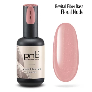 Восстанавливающая база с нейлоновыми волокнами Revital Fiber Base PNB, Floral Nude, HEMA FREE, 17 мл
