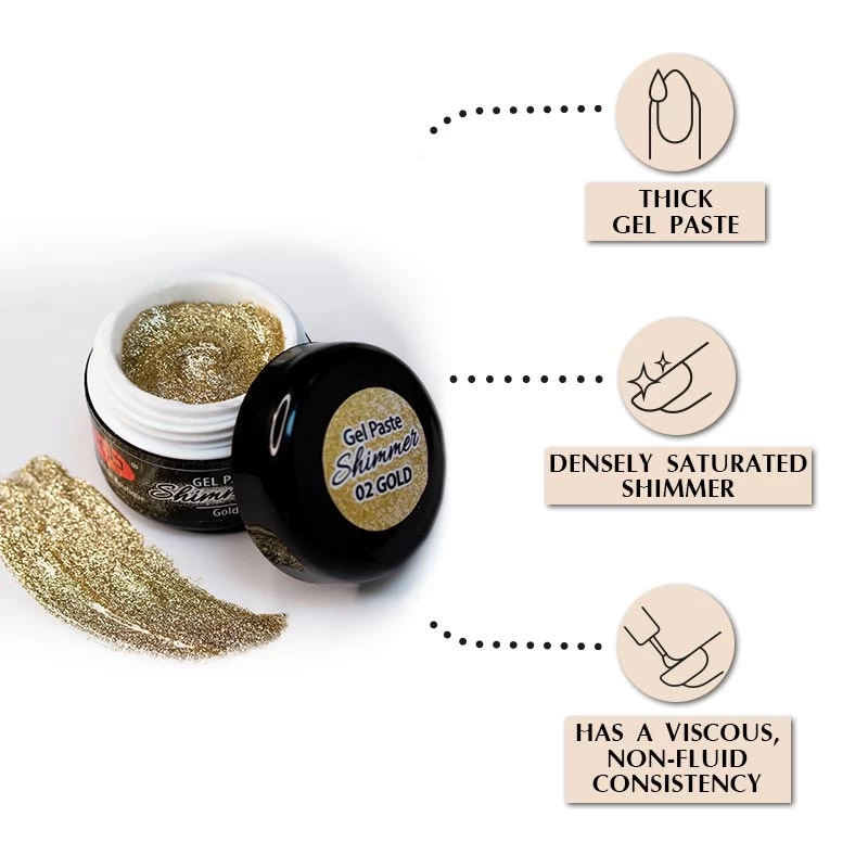 Shimmer Gel Paste / Гель паста з шиммером PNB 02 золото