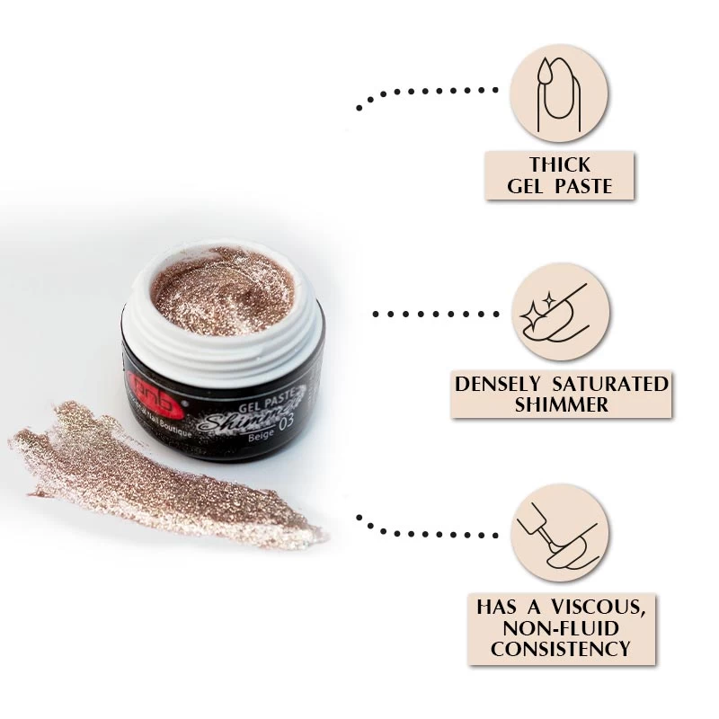 Shimmer Gel Paste / Гель паста с шиммером PNB 03 бежева