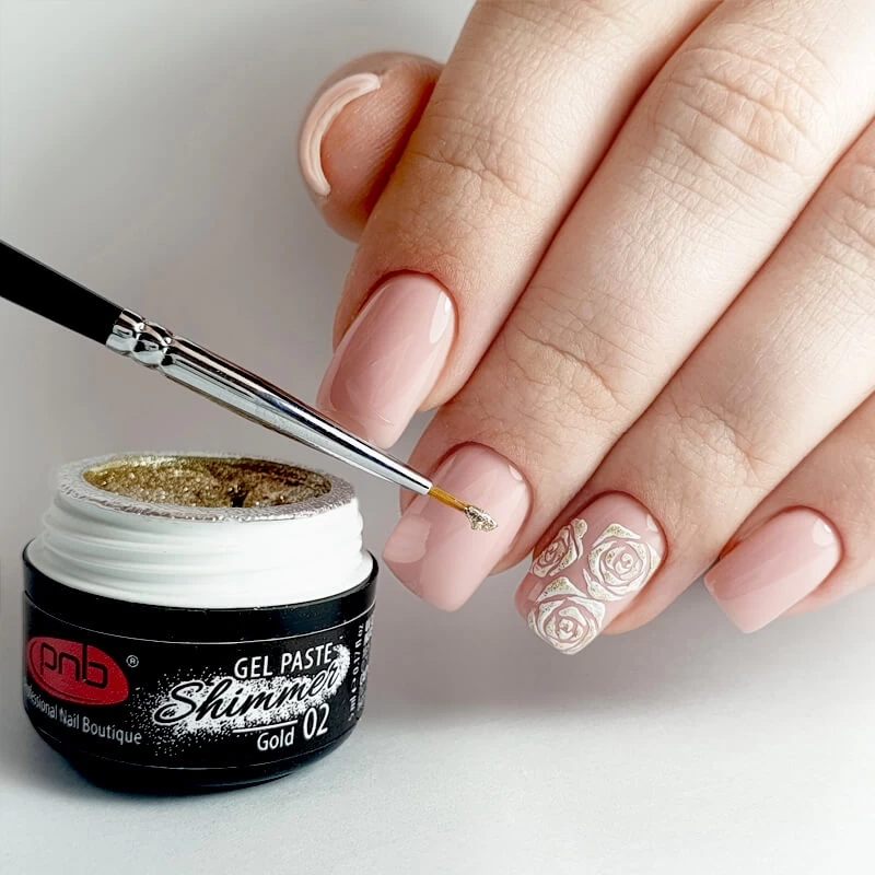 Shimmer Gel Paste / Гель паста з шиммером PNB 02 золото