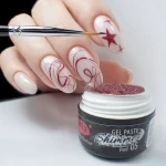 Shimmer Gel Paste / Гель паста з шиммером PNB 05 червона