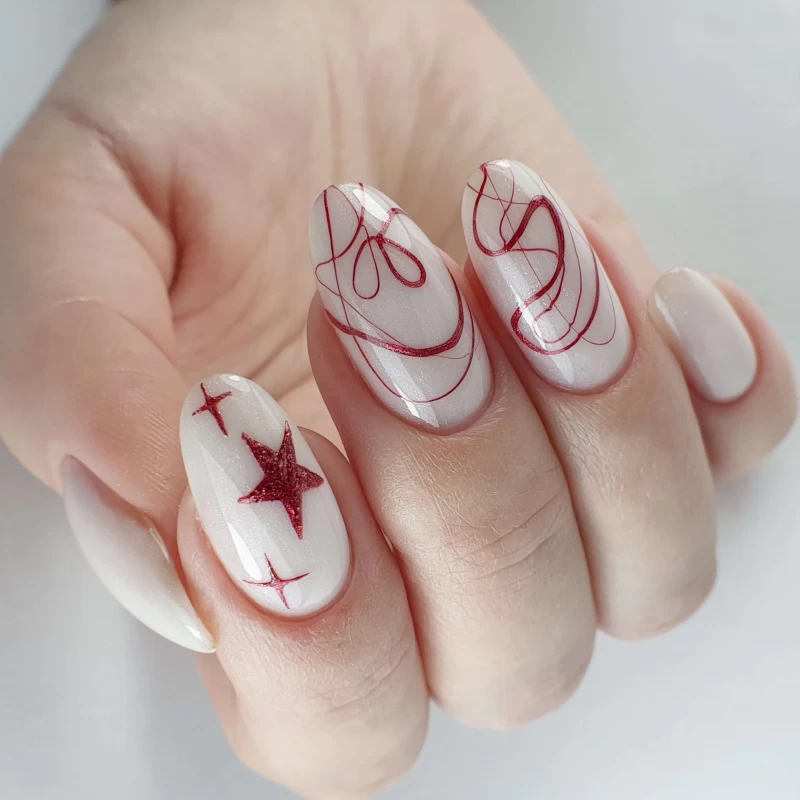 Shimmer Gel Paste / Гель паста з шиммером PNB 05 червона