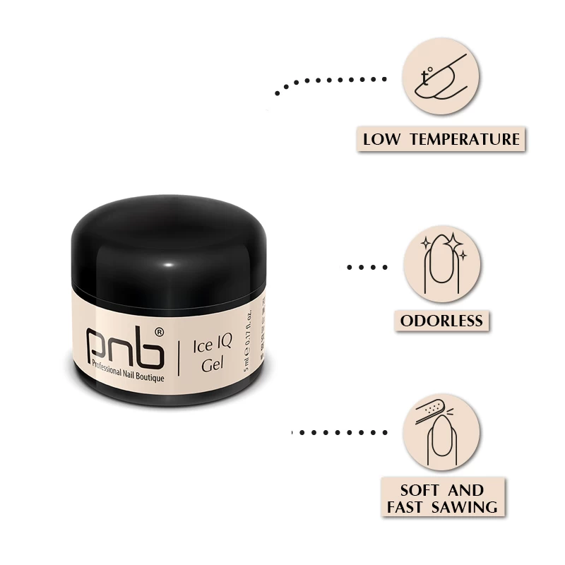 IQ Control Gel Natural White / Непрозорий, натуральний білий гель PNB 5 ml