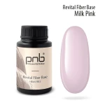 Восстанавливающая база с нейлоновыми волокнами Revital Fiber Base PNB, Milk Pink, HEMA FREE, 30 мл