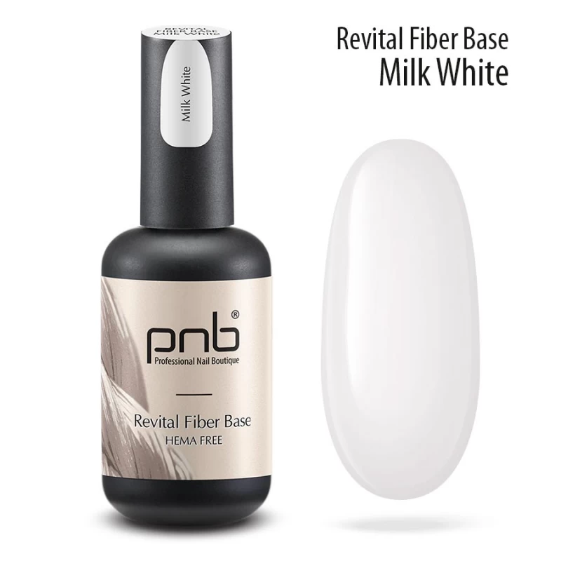 Восстанавливающая база с нейлоновыми волокнами Revital Fiber Base PNB, Milk White, HEMA FREE, 17 мл