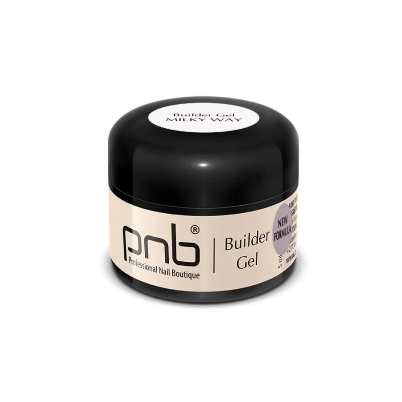 UV/LED Builder Gel Milky Way PNB, 5 ml / Гель моделюючий молочний NEW FORMULA