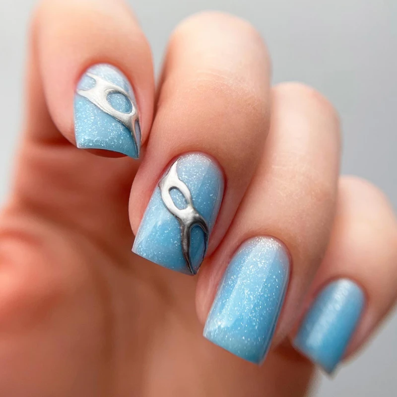 Камуфлююча база PNB, Novel, блакитний, 8 мл