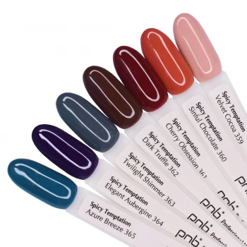 Палітра гель лаків PNB (359-365) Spicy Temptation Палітра гель лаків PNB (359-365) Spicy Temptation