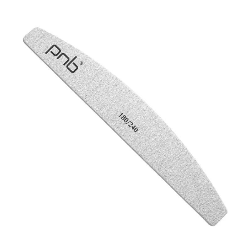 Пилка для ногтей PNB 180/240 Gray, полукруг