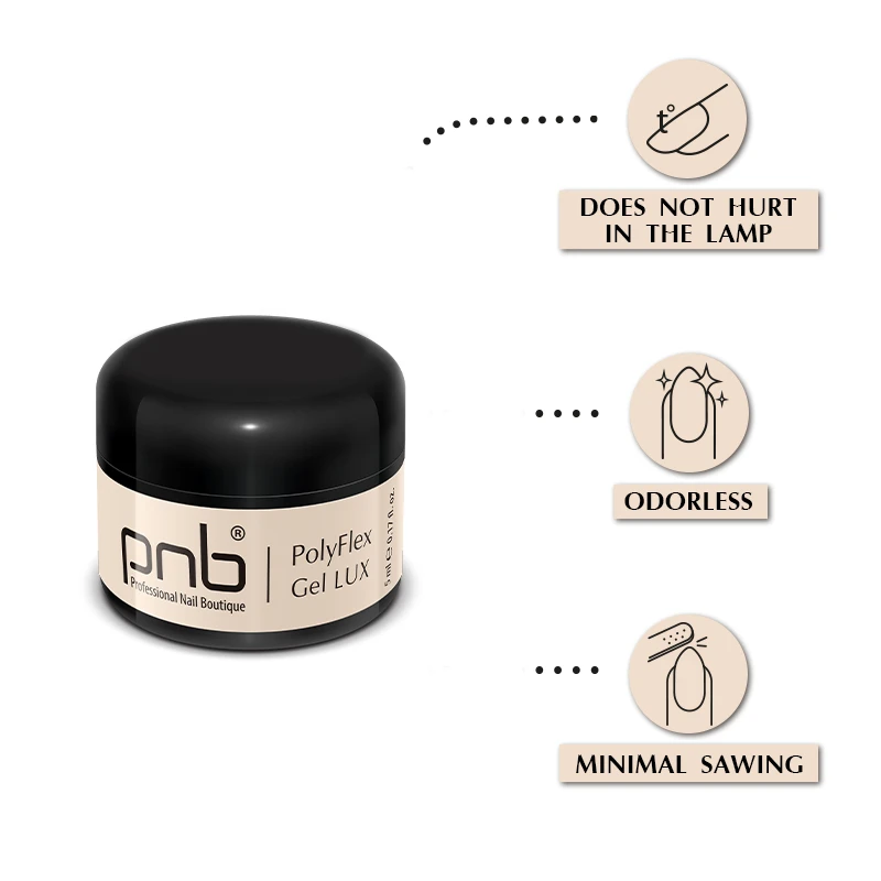 Поліфлекс гель холодний рожевий / UV/LED PolyFlex Gel LUX, Cool Pink, 5 ml