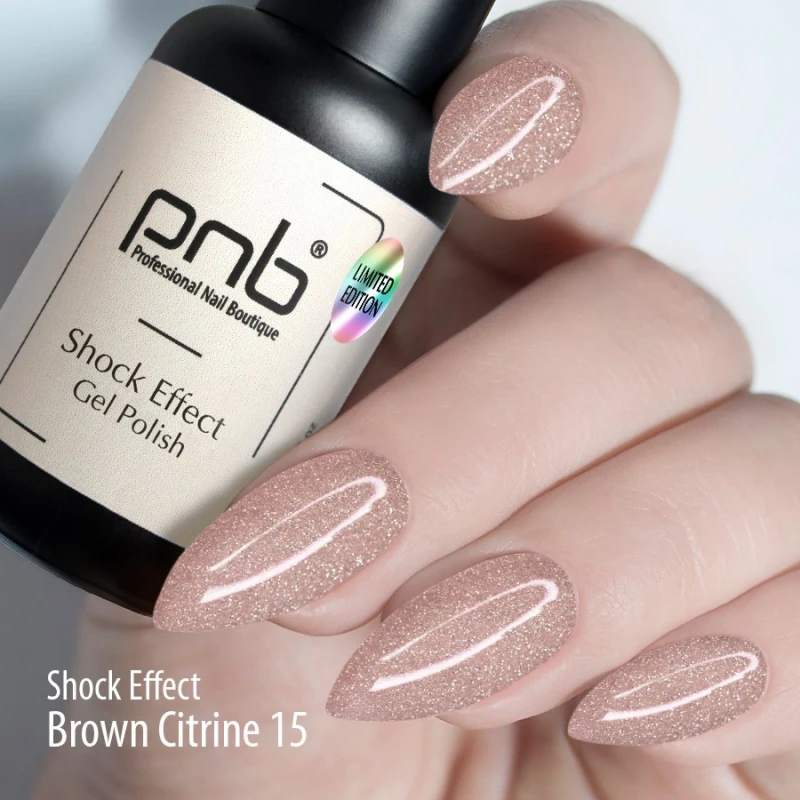Гель лак PNB Shock Effect, Brown Citrine 15