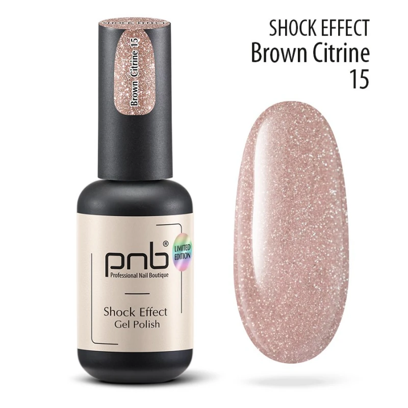 Гель лак PNB Shock Effect, Brown Citrine 15