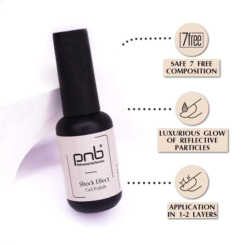 Гель лак PNB Shock Effect, Pink Opal 14