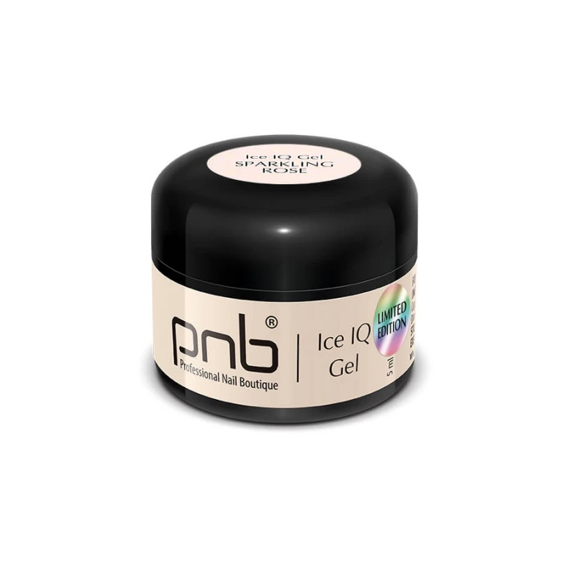 Низькотемпературний молочно-рожевийгель / UV/LED Ice IQ Gel, Sparkling Rose PNB, 5 ml