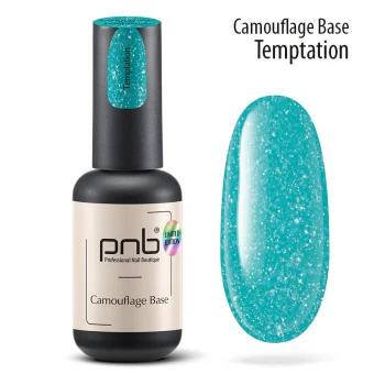 Камуфлююча база PNB, Temptation, бірюзовий, 8 мл