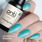 Камуфлююча база PNB, Temptation, бірюзовий, 8 мл