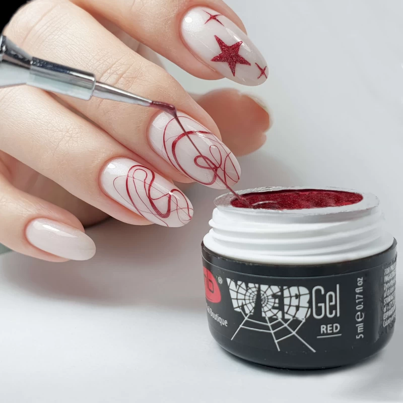 Гель павутинка червоний PNB / UV / LED Web Gel Red